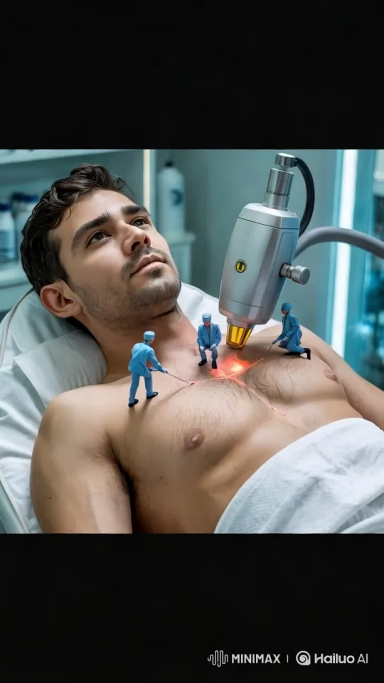 Miniature Surgeons Conduct Futuristic Chest Procedure – AI Generated Video | Hailuo AI