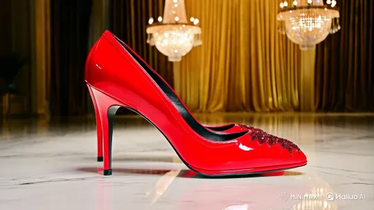 Luxury Fashion: Close-Up of Elegant High-Heeled Shoes – AI Generated Video | Hailuo AI