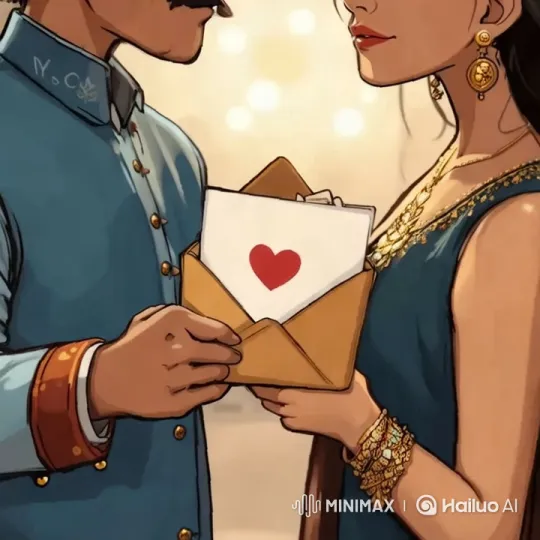 Raja and Rani Exchange Love Letter in Romantic Scene – AI Generated Video | Hailuo AI