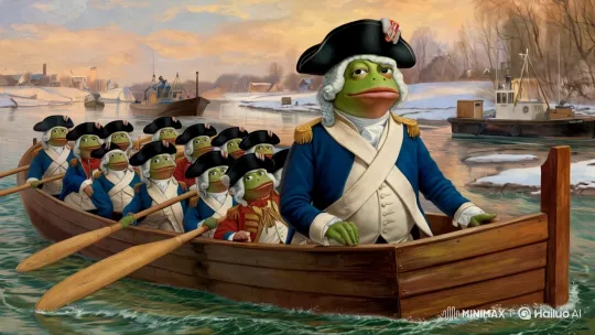 Washington Crossing the Delaware in Historic Winter Scene – AI Generated Video | Hailuo AI