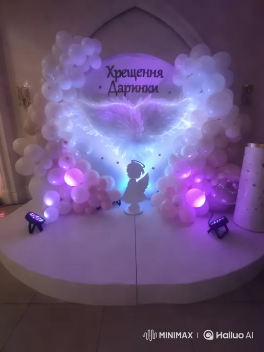 Stunning Angel Silhouette Baptism Celebration Display – AI Generated Video | Hailuo AI