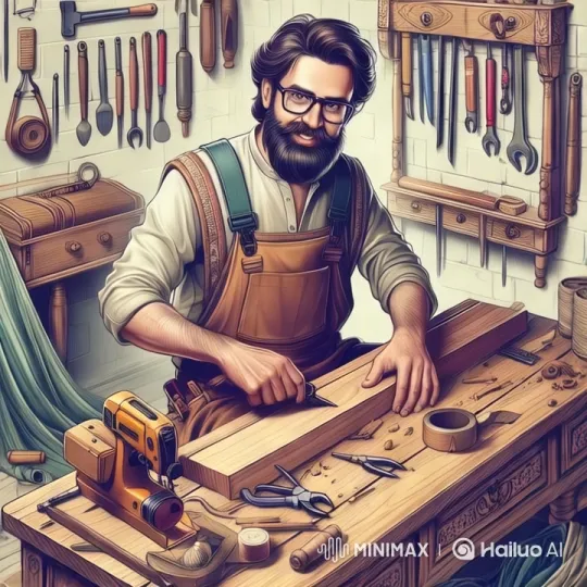 Cinematic Craftsmanship: A Carpenter's Warm Workshop Tale – AI Generated Video | Hailuo AI