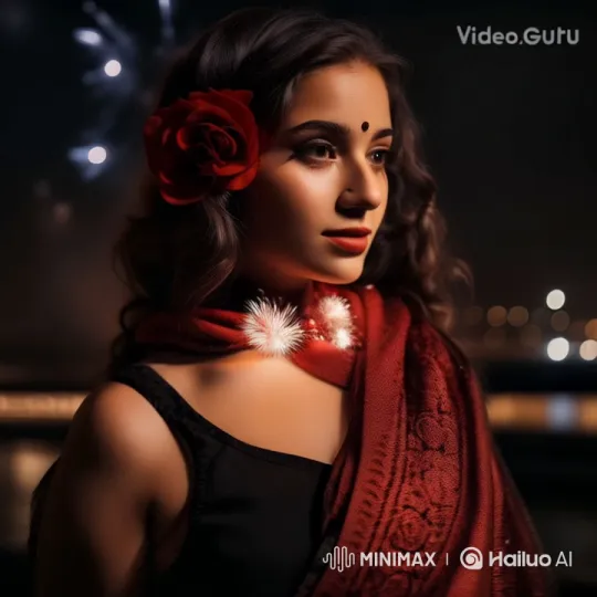 Girl Rescued by Tiger from Bull in Fireworks Scene – AI Generated Video | Hailuo AI