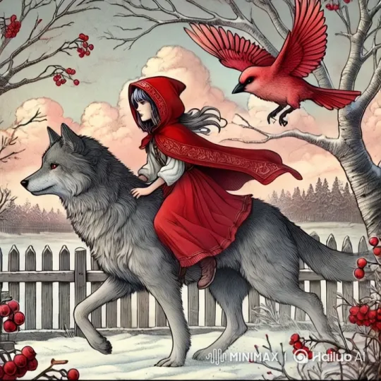 Gothic Fairy and Wolf Race Through Enchanted Forest – AI Generated Video | Hailuo AI