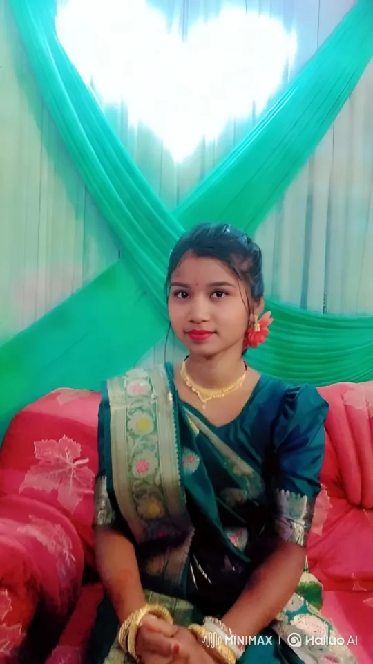 Traditional Beauty in Vibrant Saree with Cultural Setting – AI Generated Video | Hailuo AI