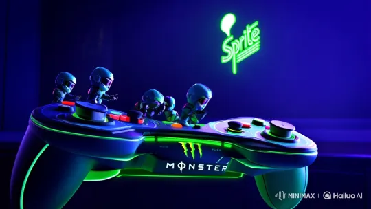Mini Sci-Fi Figures Explore Monster Pusat Gamepad – AI Generated Video | Hailuo AI