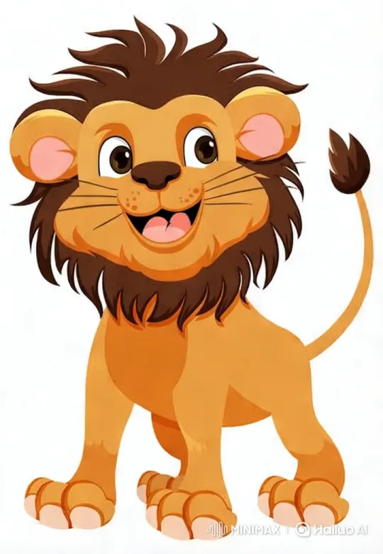 Animated Lion Cub Showcases Playful Charm – AI Generated Video | Hailuo AI