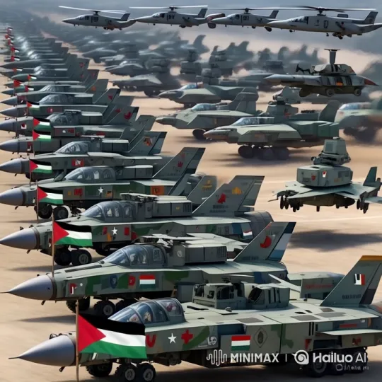 Military Parade Showcasing Diverse Aircraft and Vehicles – AI Generated Video | Hailuo AI