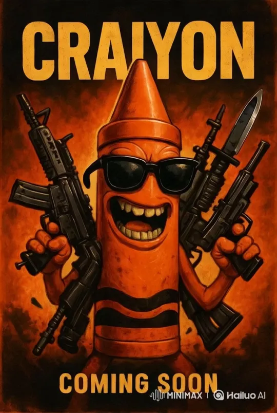 CRAIYON: Dynamic Trailer with Action-Packed Anthromorphic Crayon – AI Generated Video | Hailuo AI
