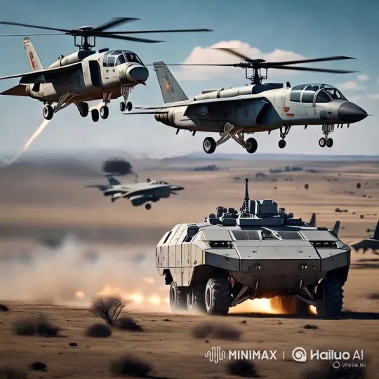 Military Forces Showcase Precision in Desert Battle – AI Generated Video | Hailuo AI