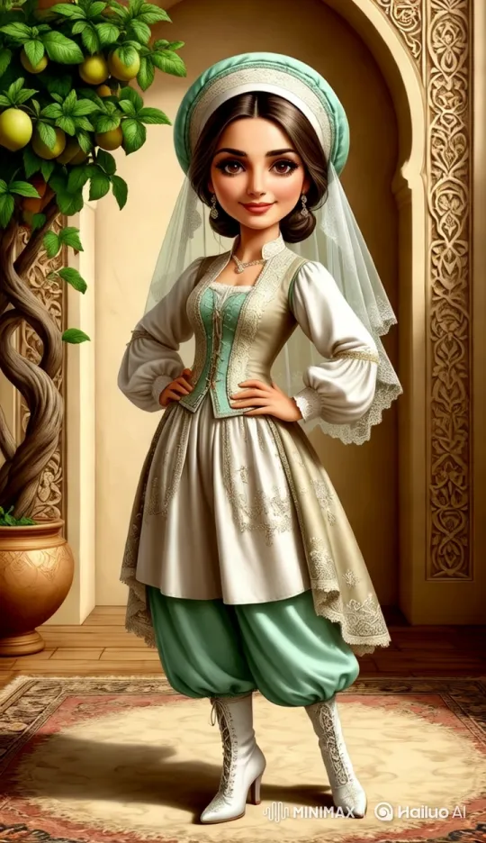 Model Showcases Elegant Traditional Dress with Grace – AI Generated Video | Hailuo AI