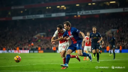 High-Intensity Soccer Match in Packed Stadium – AI Generated Video | Hailuo AI
