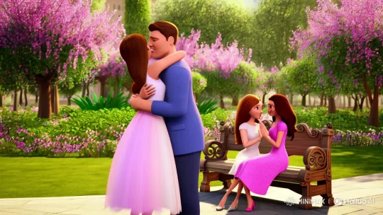 Romantic Tension in a Sunlit Park Setting – AI Generated Video | Hailuo AI