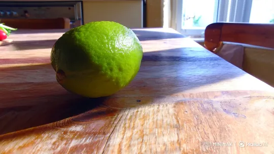 Vibrant Lime Highlights Rustic Kitchen Aesthetic – AI Generated Video | Hailuo AI