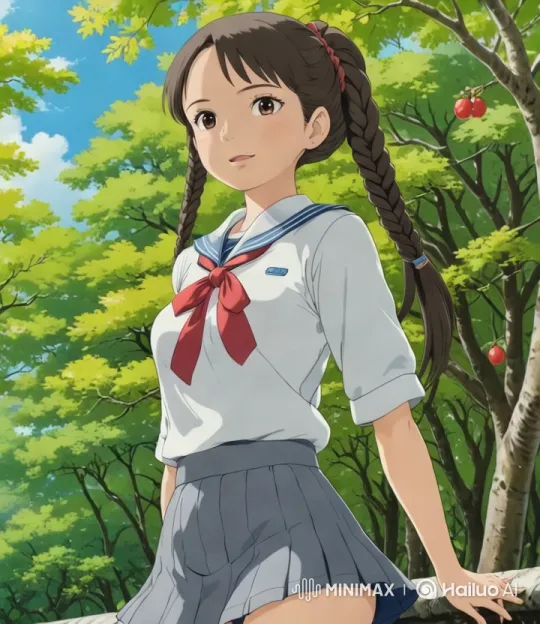 Aesthetic Tracking Shot of a Girl in Nature – AI Generated Video | Hailuo AI