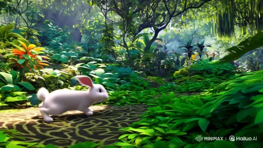 Chiku's Joyful Journey Through a Lush Jungle – AI Generated Video | Hailuo AI