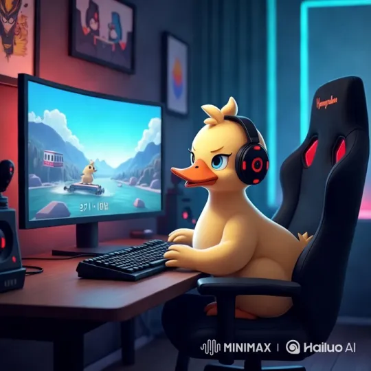 Anthropomorphic Duck Promotes FragPunk as Gaming Influencer – AI Generated Video | Hailuo AI