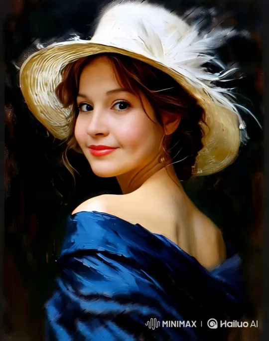 Elegant Woman Showcases Hat in Dark Aesthetic Video – AI Generated Video | Hailuo AI