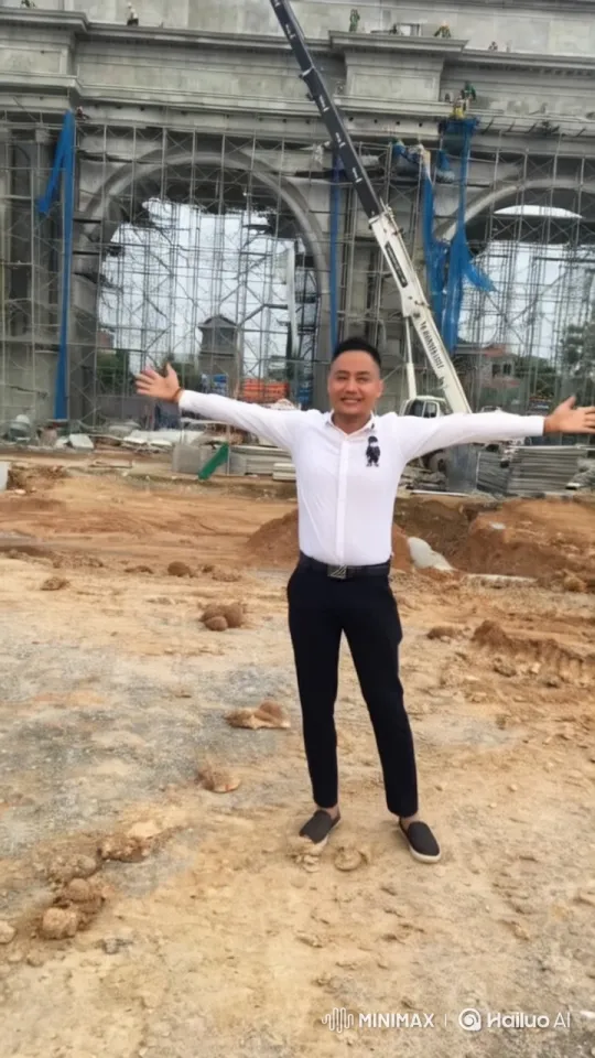Man Spins in Construction Site, Emoting Love in Live2D – AI Generated Video | Hailuo AI