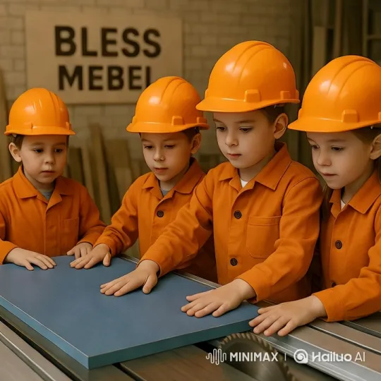 Children Craftsmen at Work in Woodworking Shop – AI Generated Video | Hailuo AI