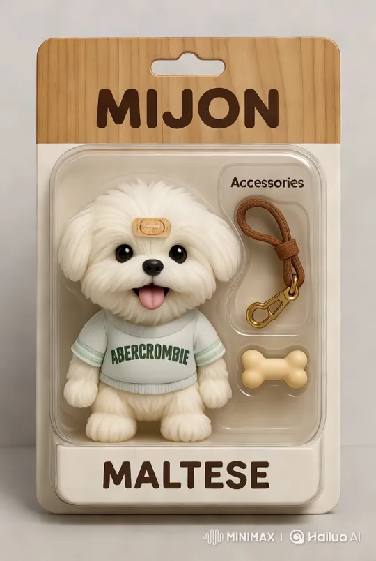 Charming Maltese Toy 'Mijon' Packaging Reveal – AI Generated Video | Hailuo AI