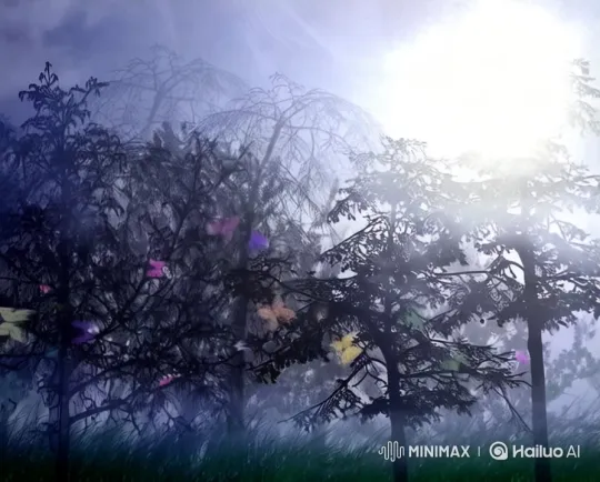 Enchanted Forest: Sunlit Beauty and Fluttering Butterflies – AI Generated Video | Hailuo AI