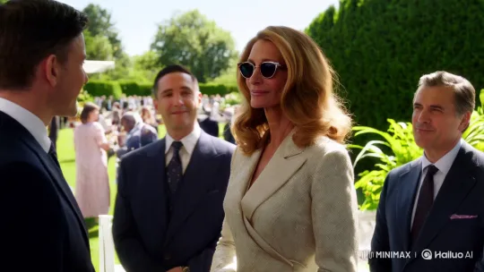 Woman Resembling Julia Roberts at Elegant Horse Racing Scene – AI Generated Video | Hailuo AI