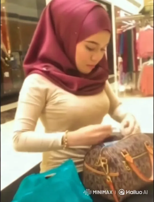 Woman Arranges Belongings in Shopping Mall – AI Generated Video | Hailuo AI