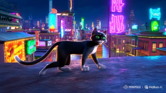 Jasper and Pip's Neon-Infused Adventure in Meowropolis – AI Generated Video | Hailuo AI