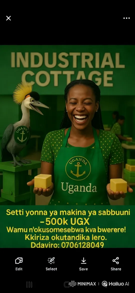 Ugandan Soap Showcase with Crested Crane – AI Generated Video | Hailuo AI
