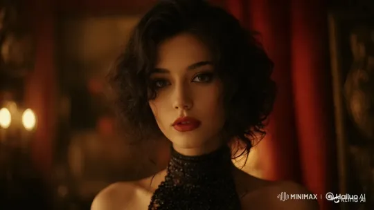Opulent Room with Elegant Woman and Sophisticated Lighting – AI Generated Video | Hailuo AI