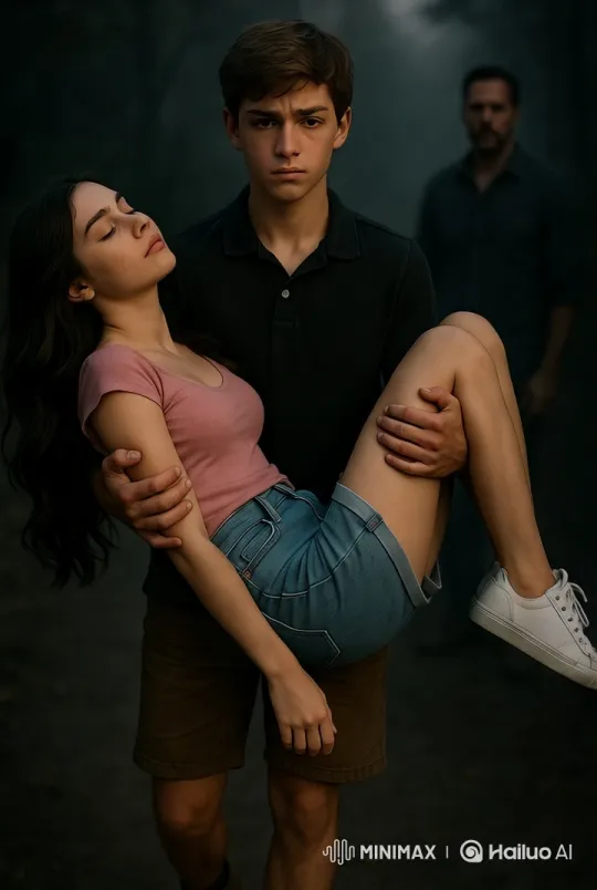 Boy Carries Unconscious Girl, Conveying Urgency and Care – AI Generated Video | Hailuo AI
