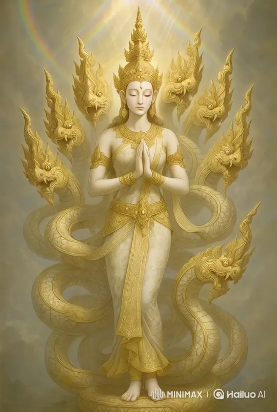 Mystical Figure in Serpentine Dance of Light – AI Generated Video | Hailuo AI