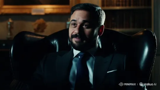 Mysterious Businessman Reflects in Sophisticated Ambiance – AI Generated Video | Hailuo AI