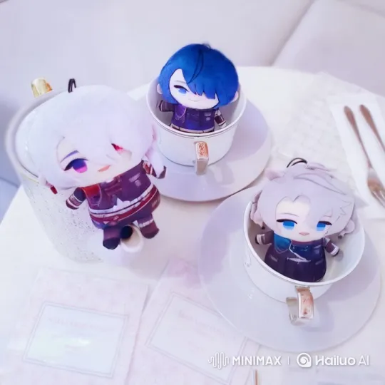 Plush Toys Interact Playfully on Table – AI Generated Video | Hailuo AI
