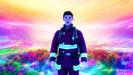 Transformation into Firefighter: A Mesmerizing Visual Journey – AI Generated Video | Hailuo AI