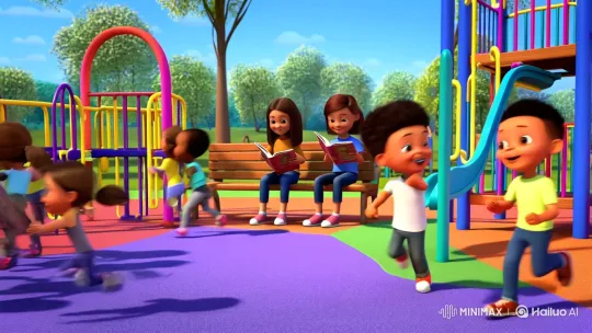 Vibrant Play and Quiet Reflection in a School Day – AI Generated Video | Hailuo AI