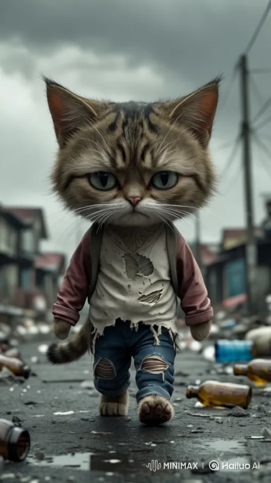 Lost Cat Rescued by Police, Reunited with Owner – AI Generated Video | Hailuo AI
