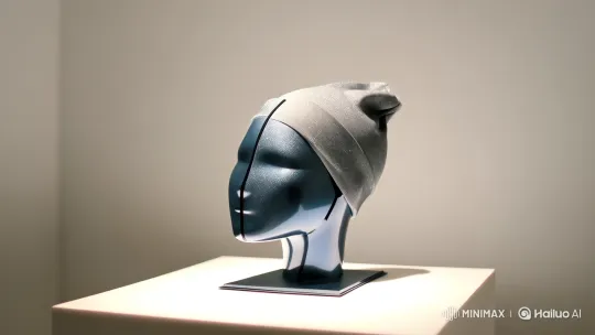 Futuristic Smartcut Beanie Showcased with Sophisticated Tech Integration – AI Generated Video | Hailuo AI