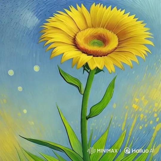 Vibrant Sunflower in Aesthetic Harmony – AI Generated Video | Hailuo AI
