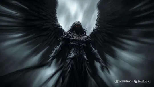 Angel Transforms into Warrior Amidst Fiery Chaos – AI Generated Video | Hailuo AI