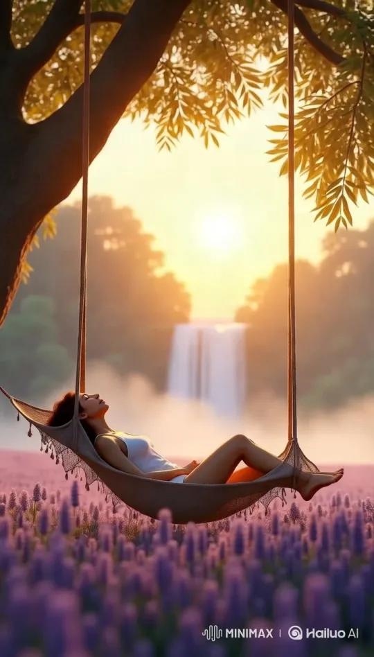 Tranquil Sunrise Meditation in Lavender Field – AI Generated Video | Hailuo AI