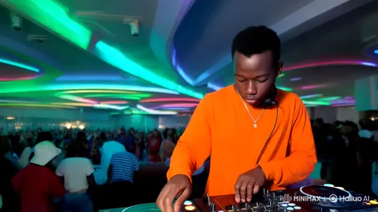 Dedicated DJ Performing with Energetic Crowd – AI Generated Video | Hailuo AI