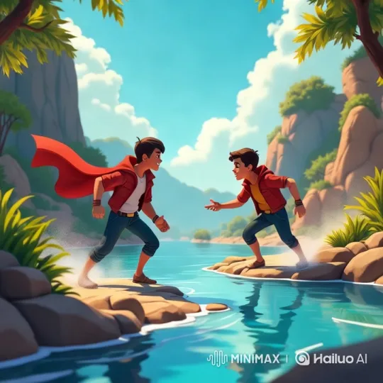 Superman Boys Enjoy Seaside Play and Family Moments – AI Generated Video | Hailuo AI