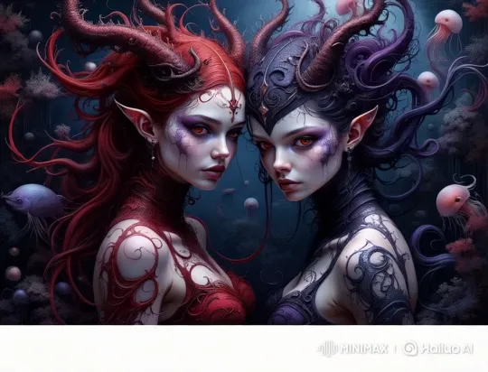 Mystical Underwater Fantasy with Graceful Girls and Jellyfish – AI Generated Video | Hailuo AI