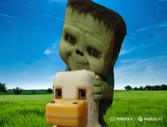 Zombie Chicken Jockey Leads Army in Village Raid – AI Generated Video | Hailuo AI