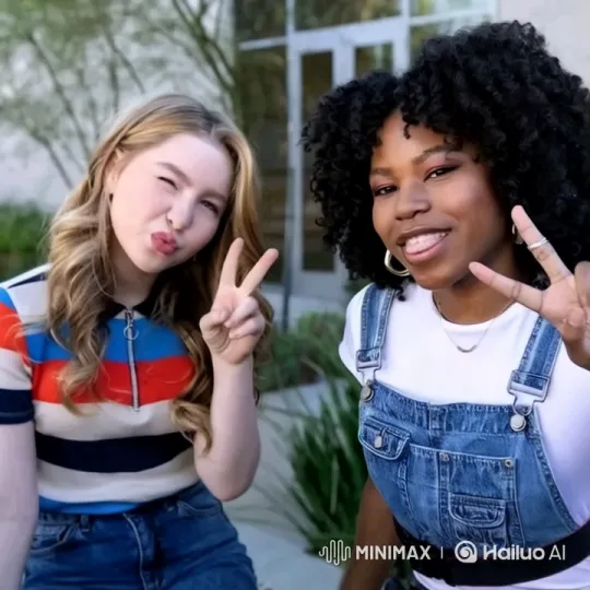 Joyful Women in Serene Outdoor Setting – AI Generated Video | Hailuo AI