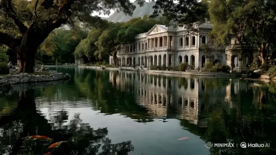 Tranquil Palace Reflected in Serene Lake – AI Generated Video | Hailuo AI