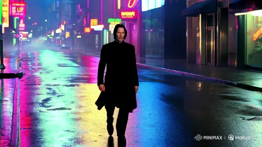 Neo's Poised Walk: Aesthetic Cinematic Journey – AI Generated Video | Hailuo AI