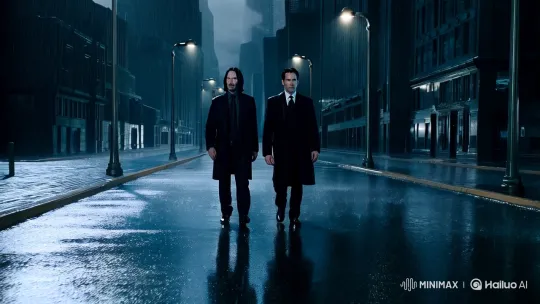 Keanu Reeves as Neo in Dystopian Tracking Shot – AI Generated Video | Hailuo AI